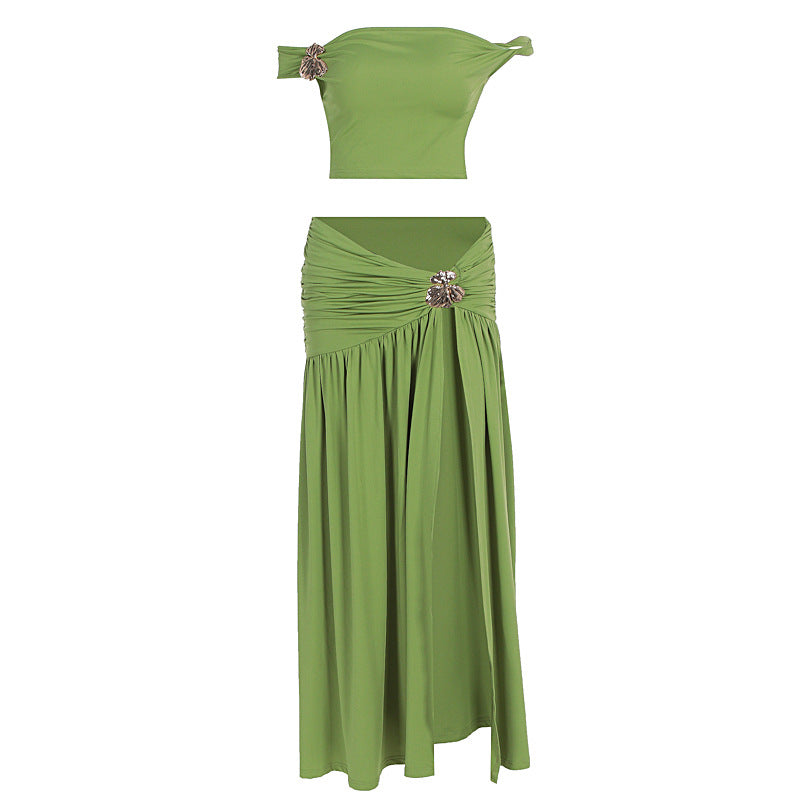 Summer Night Glam Two-Piece Skirt Set