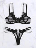 Romantic See-Through Lace Bodysuit - Intricate Embroidery Lingerie