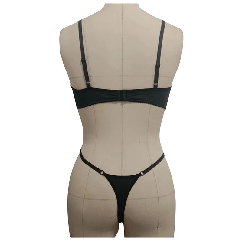 Romantic See-Through Lace Bodysuit - Intricate Embroidery Lingerie