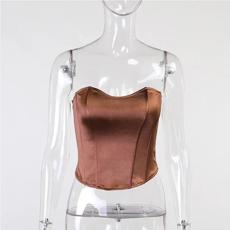 Elegant Strapless Corset Tube Top - Summer Chic Edition