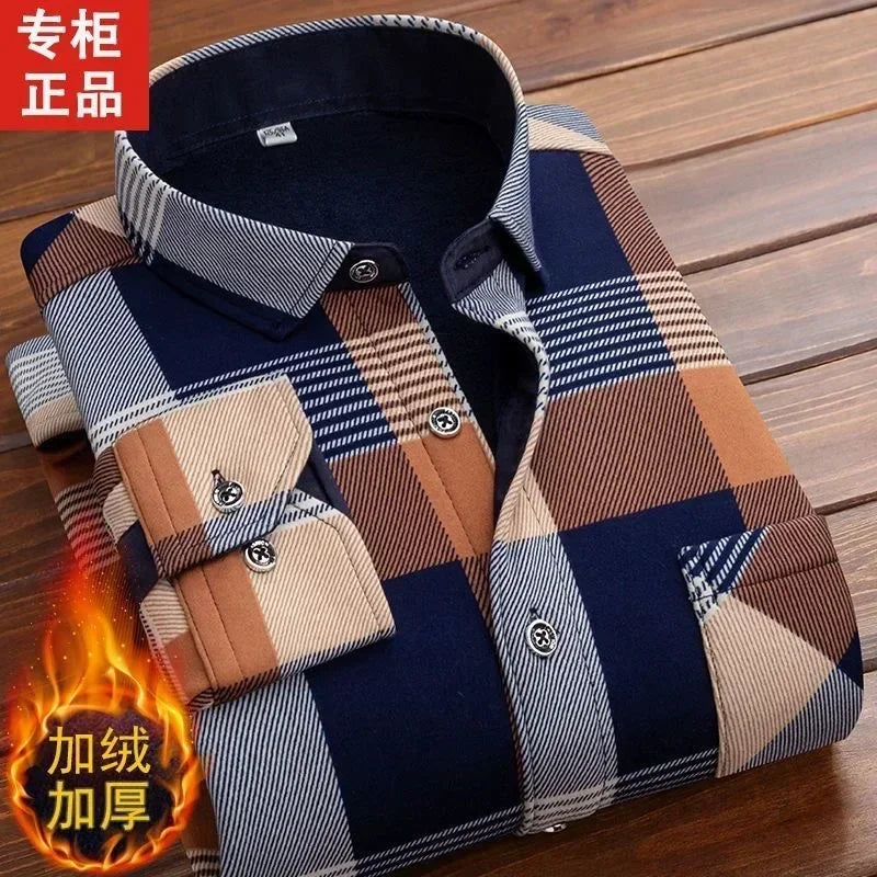 Men's Ultra-Warm Fleece Lined Flannel – Classic Plaid Winter Shirt