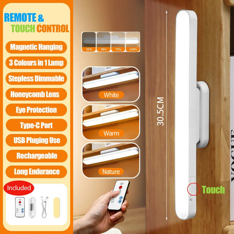 LuminaGlow Magnetic Wireless LED Desk & Cabinet Light