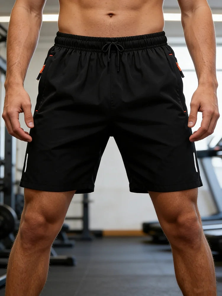 Men's Breathable Running Shorts with Elastic Waist - Comfortable Summer Workout Trouser