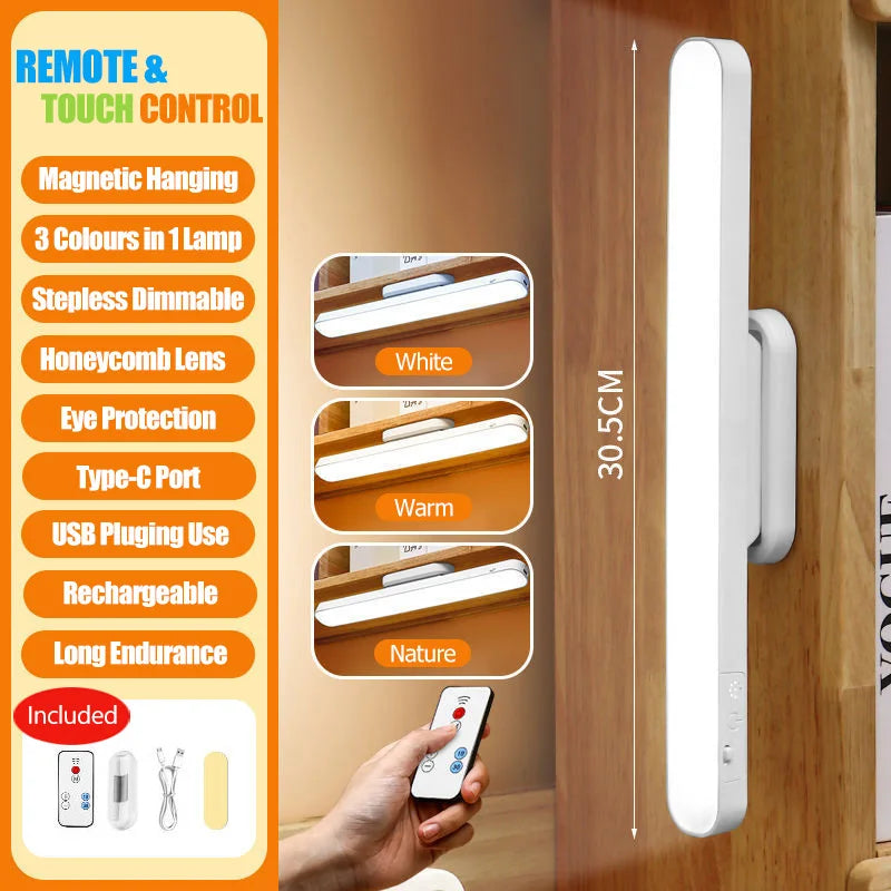 LuminaGlow Magnetic Wireless LED Desk & Cabinet Light