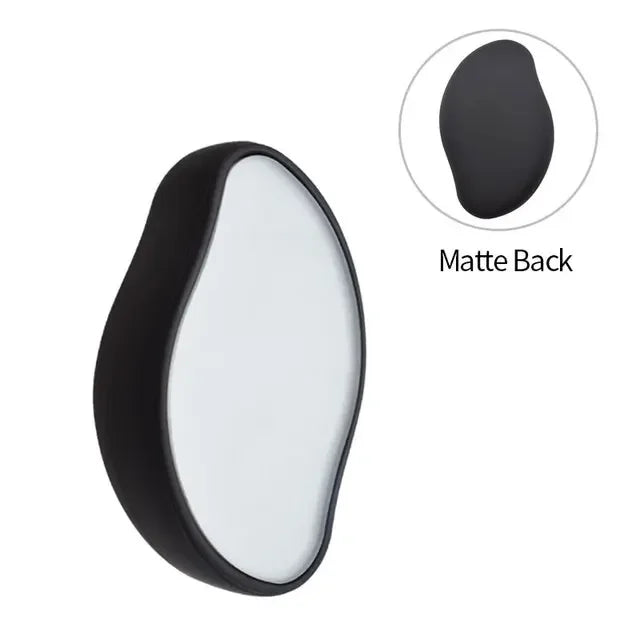 Egg-shaped whiteboard with matte black back, sleek design for modern use