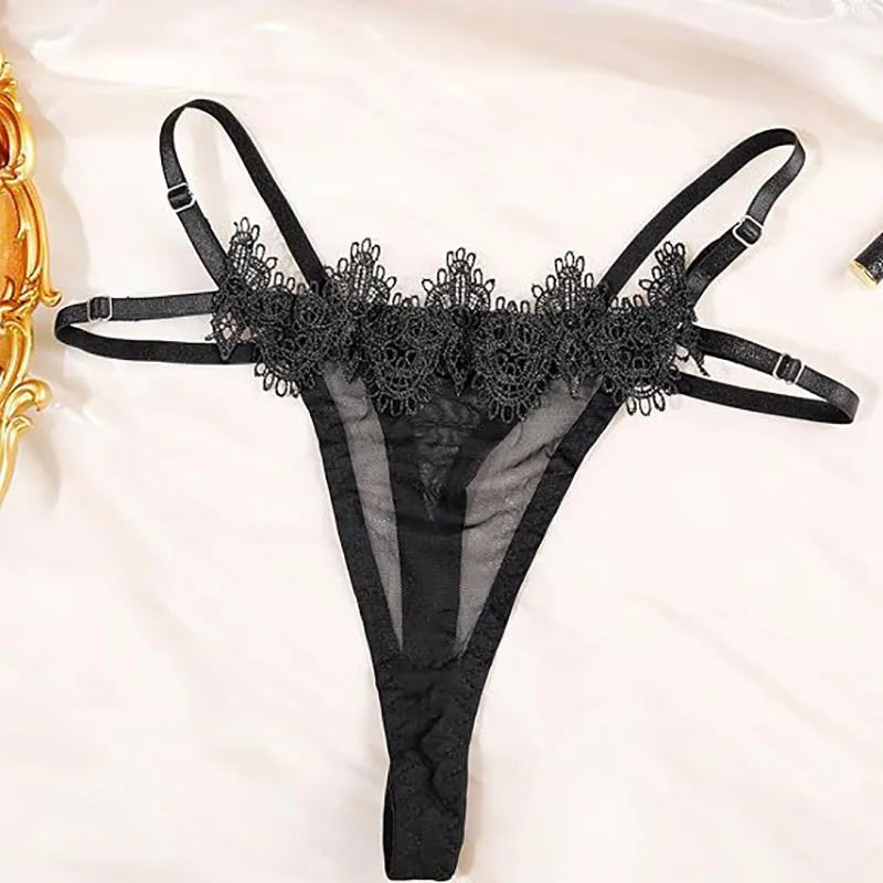 Romantic See-Through Lace Bodysuit - Intricate Embroidery Lingerie