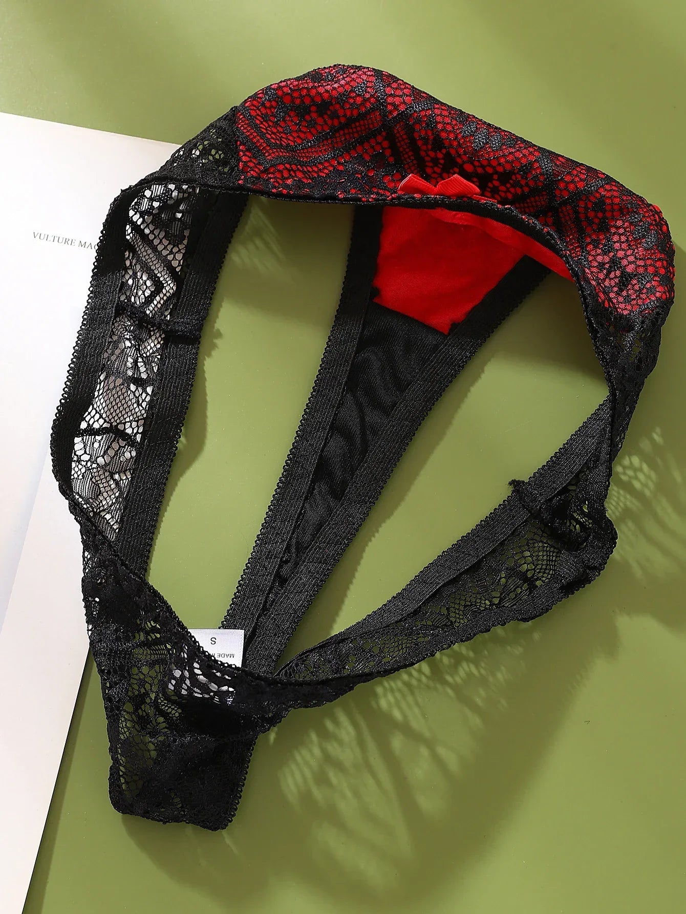 Sexy Lace G-String Thong - Transparent Color-Block Intimates