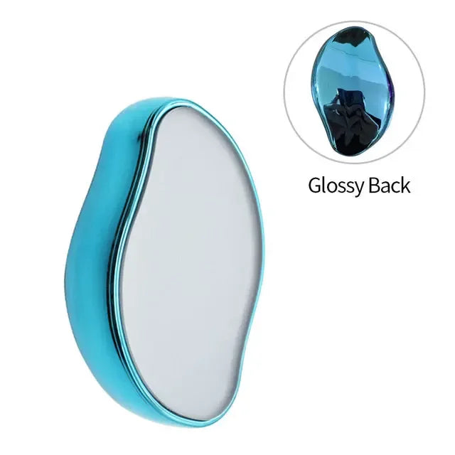 Blue glossy back compact mirror with sleek design