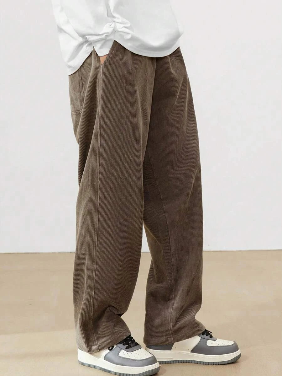 Urban Corduroy Streetwear Trousers | Relaxed Fit Casual Pants