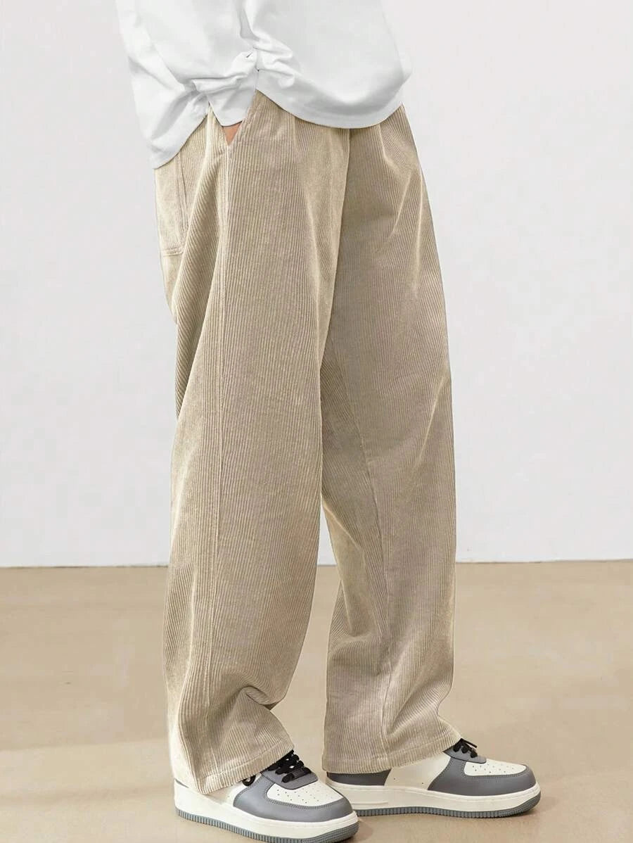 Urban Corduroy Streetwear Trousers | Relaxed Fit Casual Pants