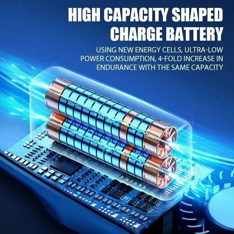 High capacity shaped charge battery with ultra-low power consumption on circuit board