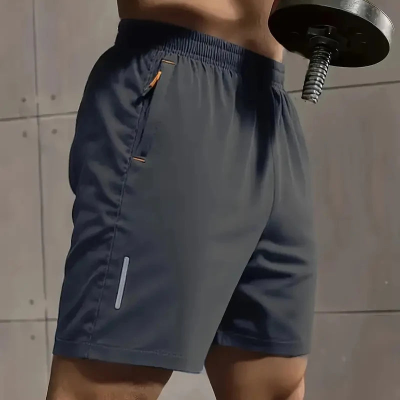 Men's Breathable Running Shorts with Elastic Waist - Comfortable Summer Workout Trouser