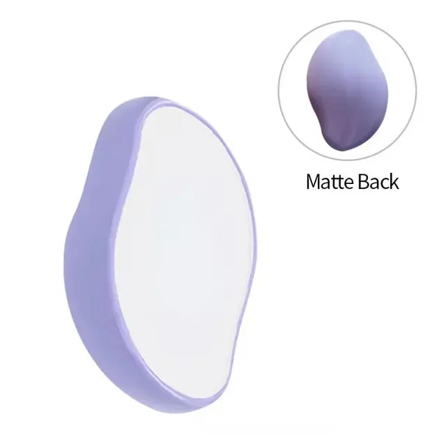 Purple matte back makeup sponge with smooth texture for flawless application