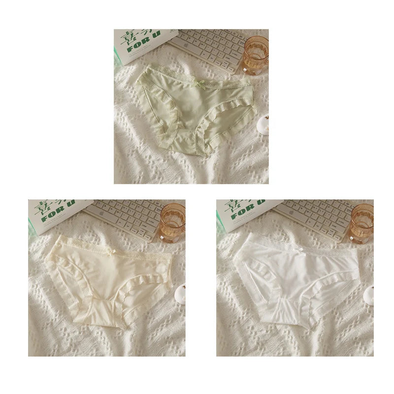Chic Lace Trim Seamless Underwear (Set of 3) - Quick-Dry Invisible Briefs