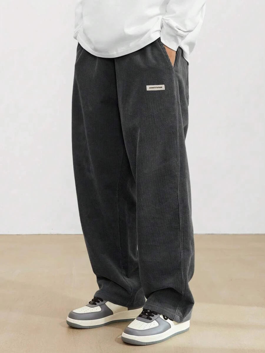 Urban Corduroy Streetwear Trousers | Relaxed Fit Casual Pants