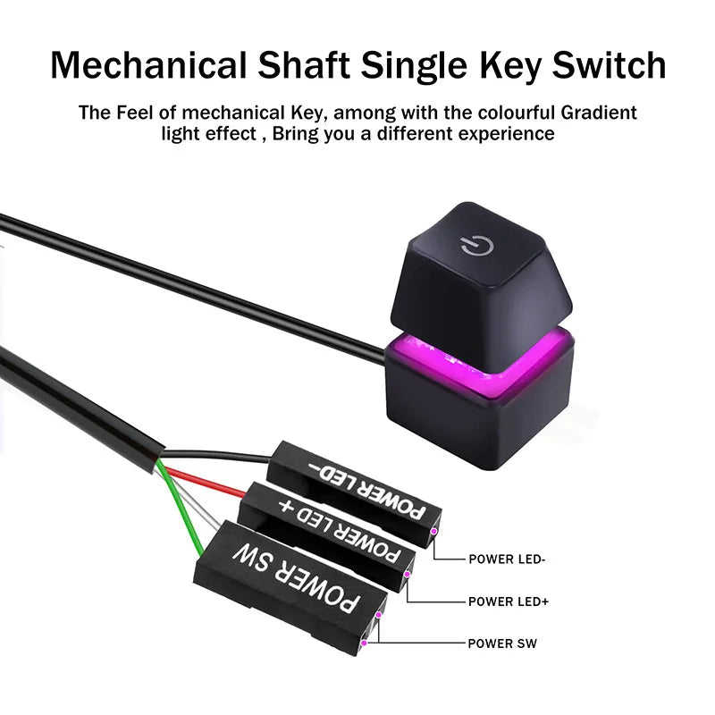 Clicky External PC Power Switch (RGB Mechanical Shaft)