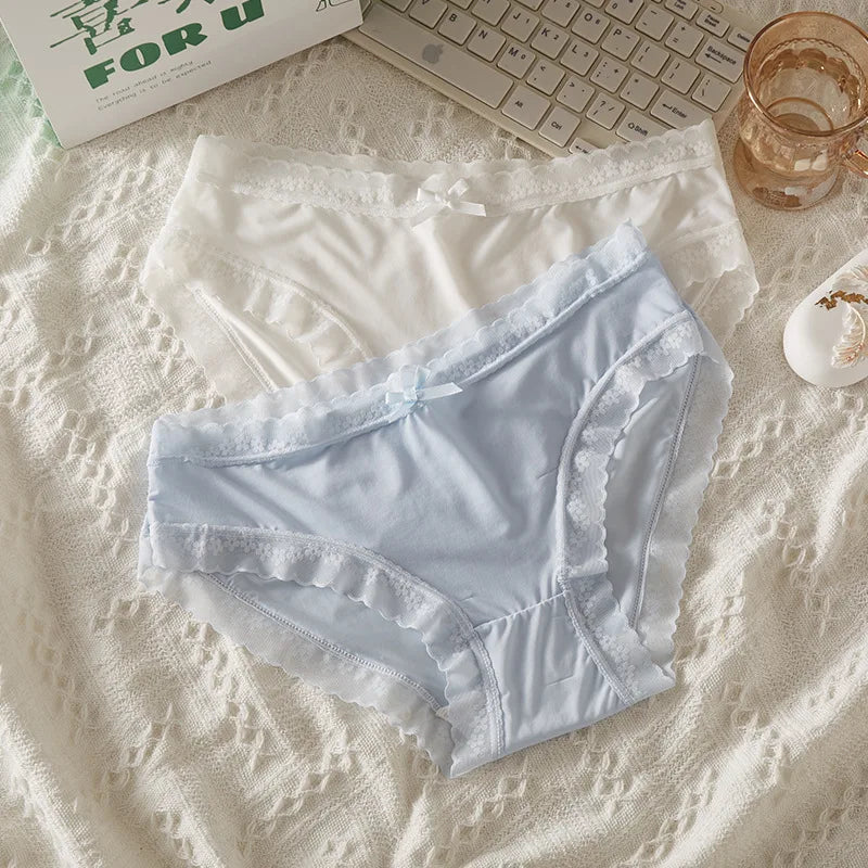 Chic Lace Trim Seamless Underwear (Set of 3) - Quick-Dry Invisible Briefs