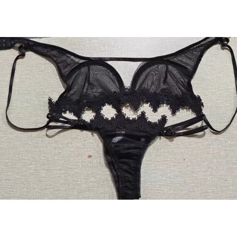 Romantic See-Through Lace Bodysuit - Intricate Embroidery Lingerie