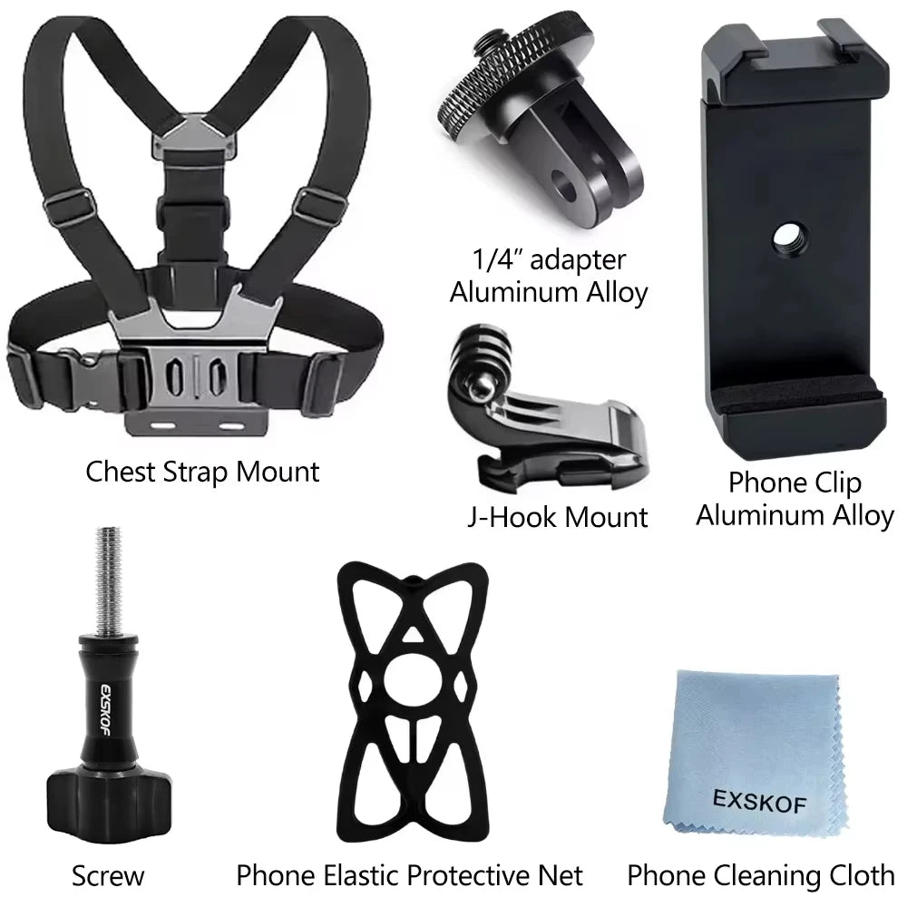 Hands-Free POV Action Camera Chest Mount